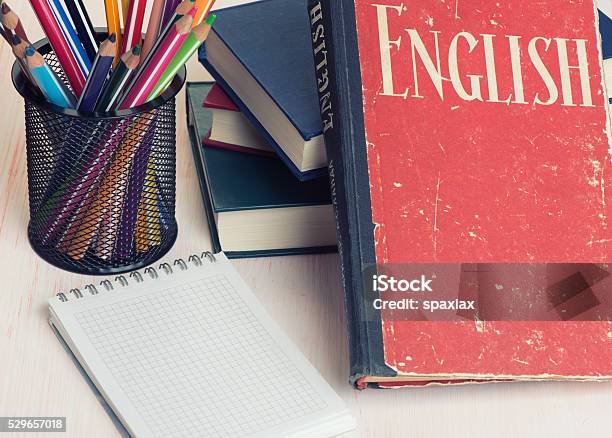 Learn English Stock Photo - Download Image Now - England, Learning, Dictionary