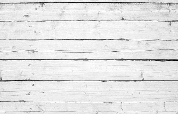 istock Old wooden wall with white paint, background photo 529657820