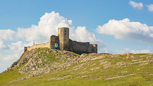 istock Medieval Castle at the top of a hill 529660044