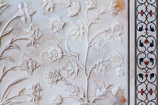 Floral Pattern on the Taj Mahal Wall