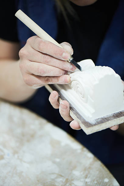 istock The artist's hand decorated plaster products 529661528