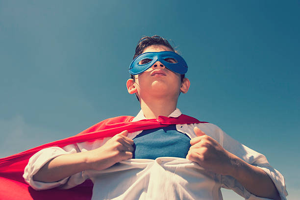 superhéroe boy - unstoppable fotografías e imágenes de stock