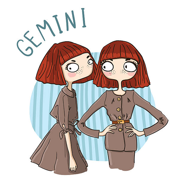 ilustrações, clipart, desenhos animados e ícones de horóscopo. placas-do zodíaco gemini - multiple birth