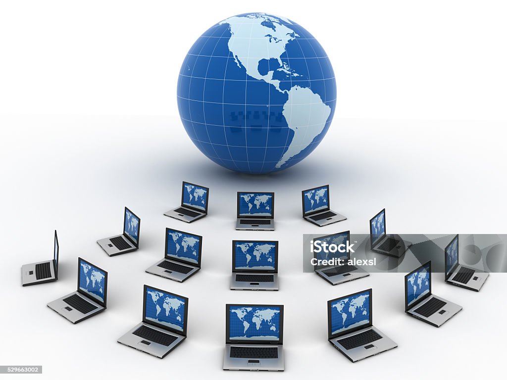 Computer Network Server Cloud Computing Internet Concept Stock Photo ...