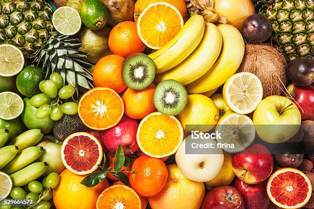 Fruit Background Stock Photo - Download Image Now - Fruit, Vegetable, Variation