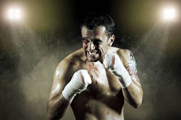 istock Portrait of boxer in blood 529665294