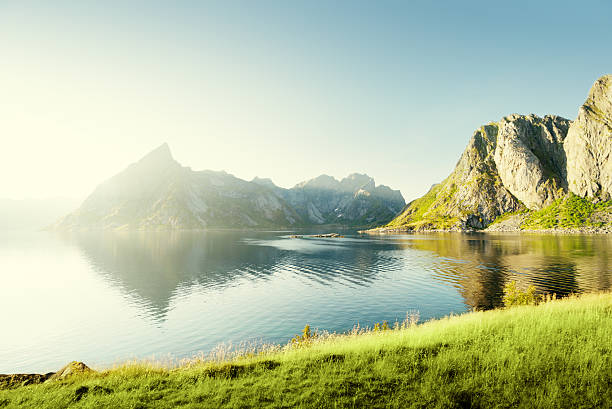 istock sunset in Lofoten islands, Norway 529671002