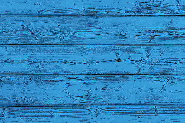 istock Blue painted wooden board 529672218