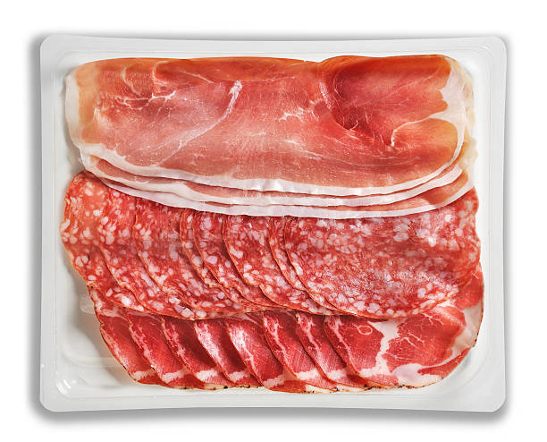 istock Tray Packaged of Presliced Ham Salami coppa 529676430