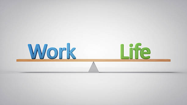 equilibrio di vita e di lavoro (3d illustrazione) - last opportunity emotional stress green foto e immagini stock