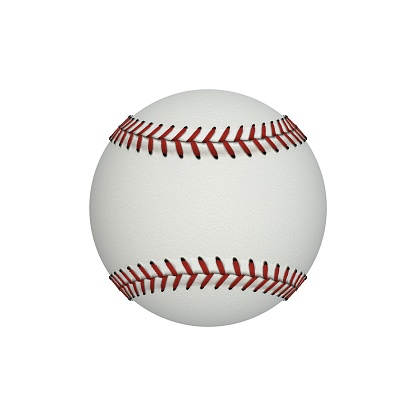 Baseball ball isolated on white background. 3D Illustration