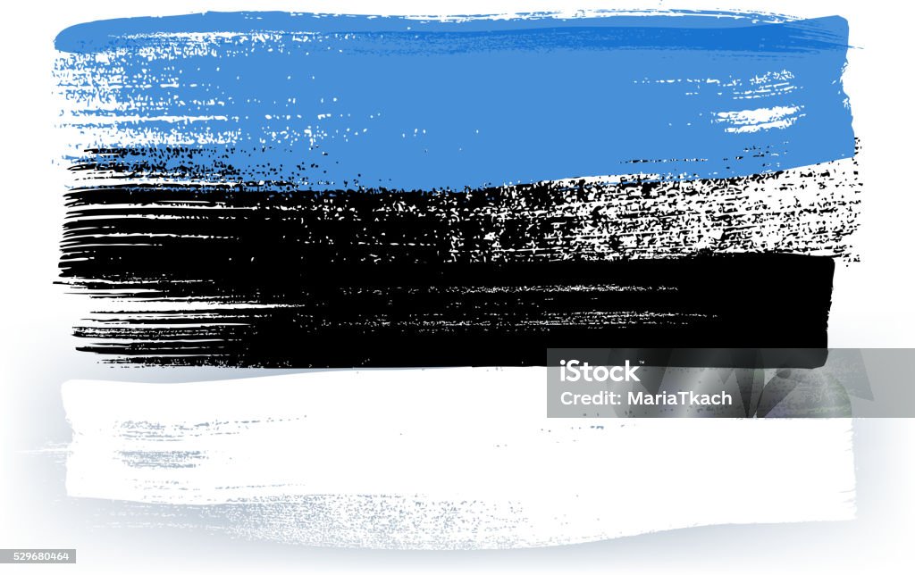Estonia colorful brush strokes painted flag Estonia colorful brush strokes painted national baltic country Estonian flag icon. Painted texture. Abstract stock vector