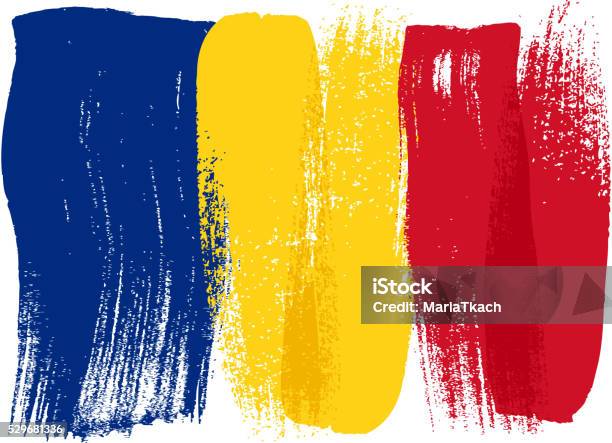 Ilustración de Rumania Bandera Pintada Con Pinceladas Coloridas y más Vectores Libres de Derechos de Rumanía - Rumanía, Bandera, Abstracto