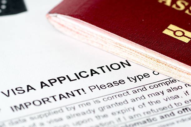 istock europe union visa application form with passport 529686926