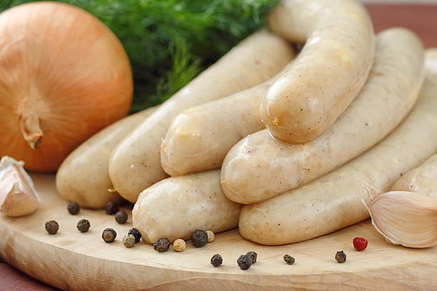 istock Raw sausages prepared for frying 529687978