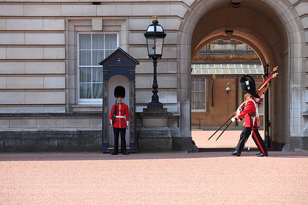 Change of guards at Buckingham Palace stock photo