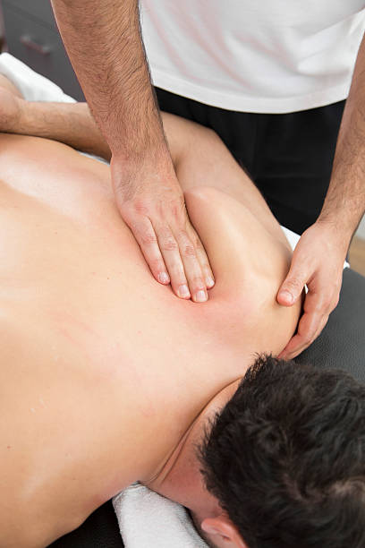 istock Close up of shoulders massage 529691563
