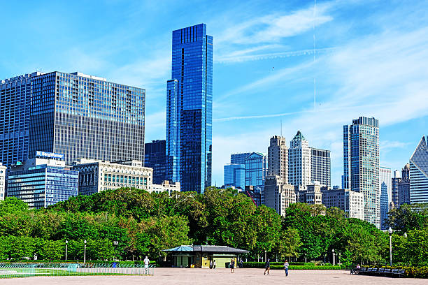 グラントパークのループ、シカゴのダウンタウン - grounds city life park grant park ストックフォトと画像