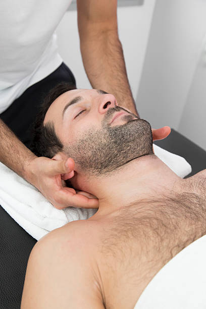 istock Man having a massage in a wellness center 529693689