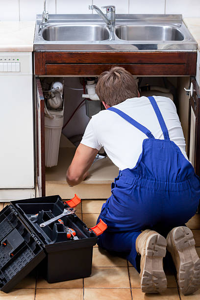 istock Repairman fixing the sink 529694635