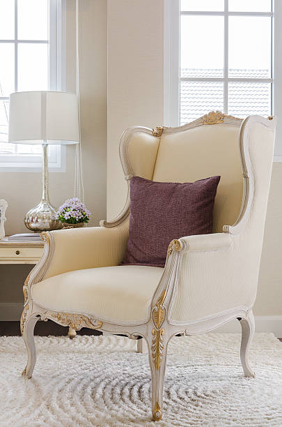 istock classic chair style with pillow and lamp 529696403