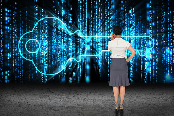 istock Composite image of thoughtful businesswoman 529724567
