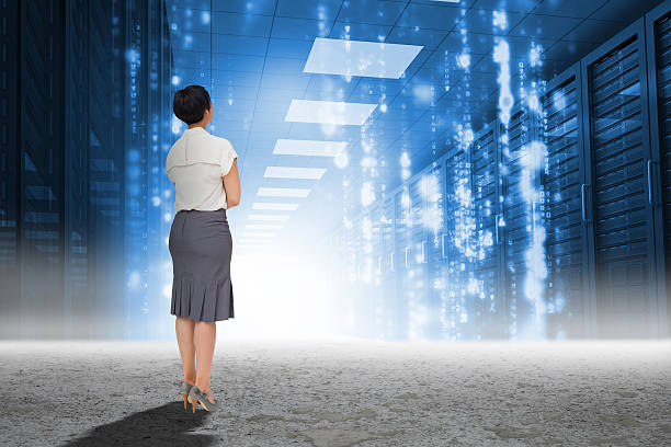 istock Composite image of businesswoman standing 529724613