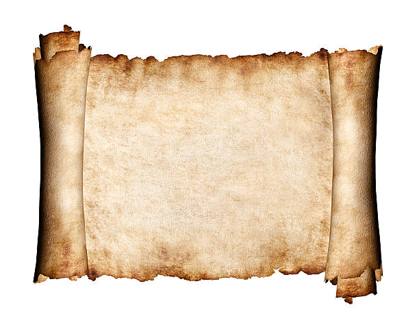 istock Unfolded piece of parchment antique paper background 529726313