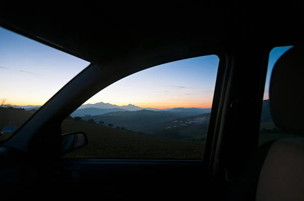 istock Panoramic View From The Interior Of A Car 529726957