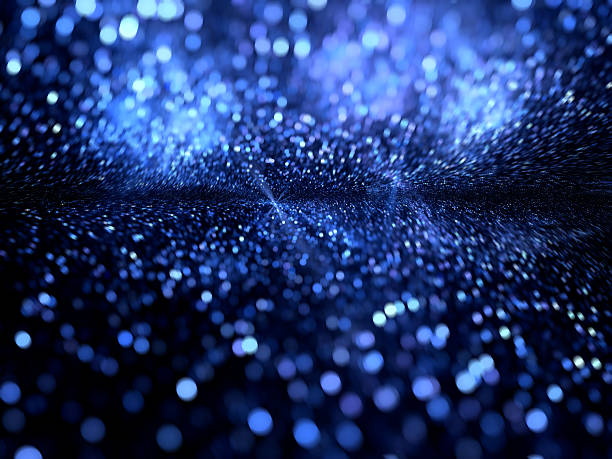 istock Blue glowing time travel in space 529728173