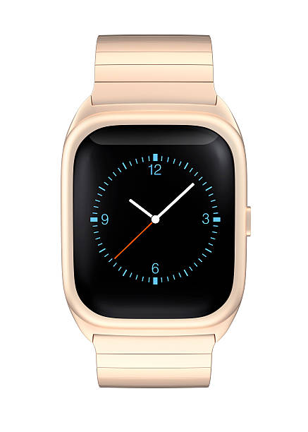 istock Gold smart watch isolated on white background. 529729971