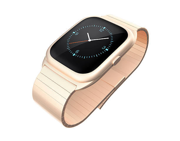 istock Gold smart watch isolated on white background. 529729975