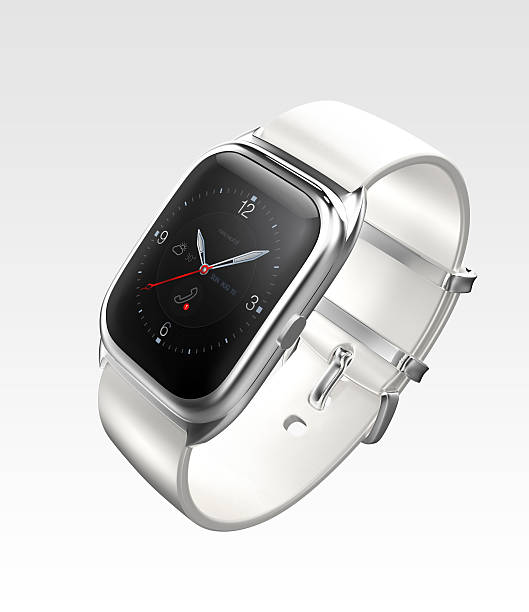 istock Silver smart watch isolated on white background. Original design. 529730001