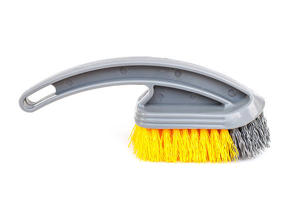istock Cleaning brush isolated on white background 529742369