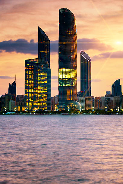 istock View of Abu Dhabi Skyline at sunset 529742511