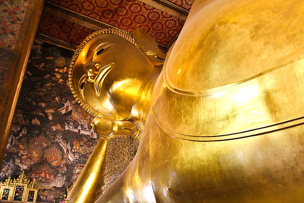 istock Reclining Buddha gold statue ,Wat Pho, Bangkok, Thailand. 529742905