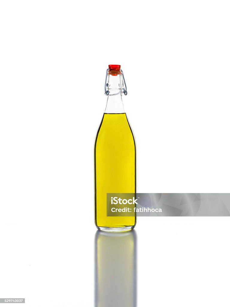 Olive Oil Olive bottle on white background. Antioxidant Stock Photo