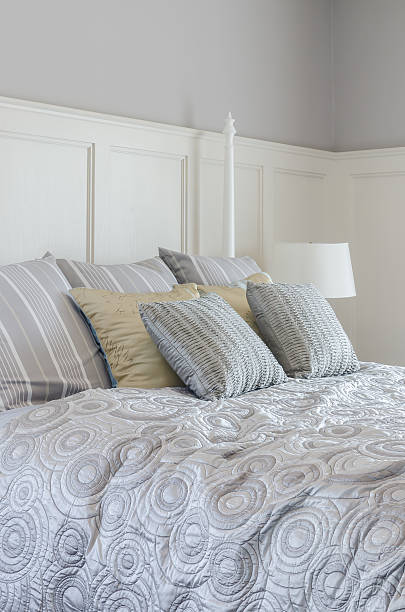 istock pillows on king size bed at home 529743693