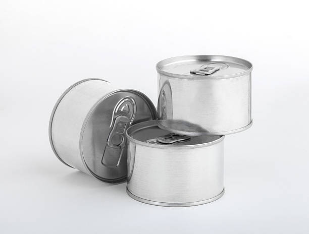 istock Milk tin cans isolated on white background 529744177