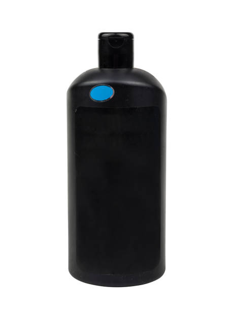 istock Black shower gel bottle 529744313