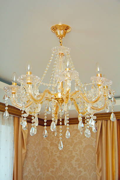 istock Elegant chandelier glass 529745013