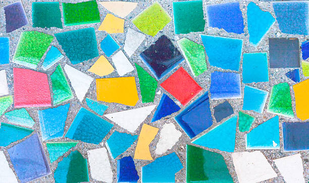 istock Colorful trencadis broken tiles mosaic. 529746597