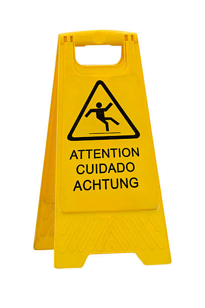 istock Wet floor sign on white 529747407