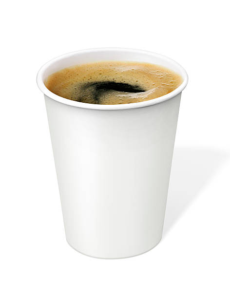istock black Coffee in disposable cup with clipping path 529747627
