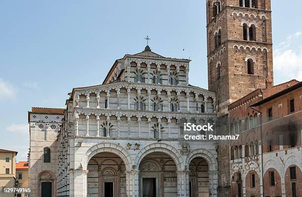 Cathedral Of San Martino In Lucca Italy Stock Photo - Download Image Now - Ancient, Architectural Column, Architecture