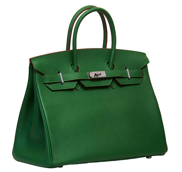 istock Women's green leather handbag 529768955