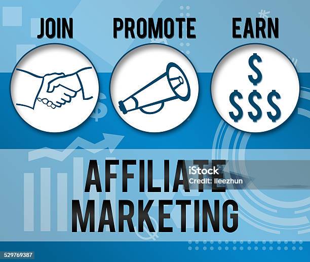 Affiliate Marketing Business Theme Background Stock Photo - Download Image Now - Marketing, Activity, Affiliate Marketing