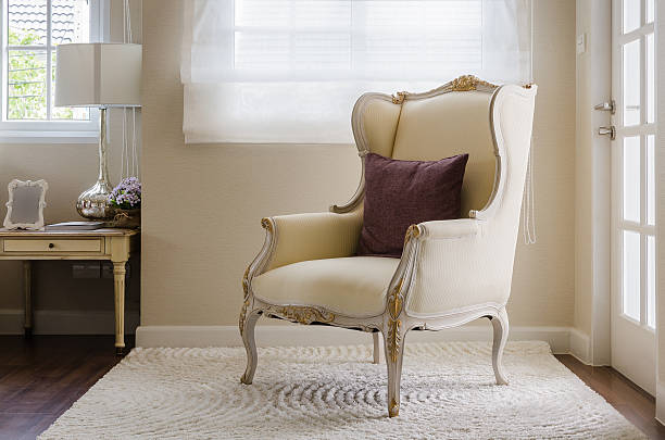 istock classic chair style on carpet in bedroom 529770789