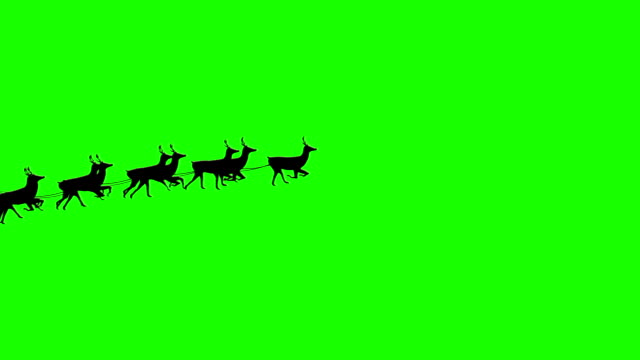 Seamless santa sleigh dropping gifts on green background
