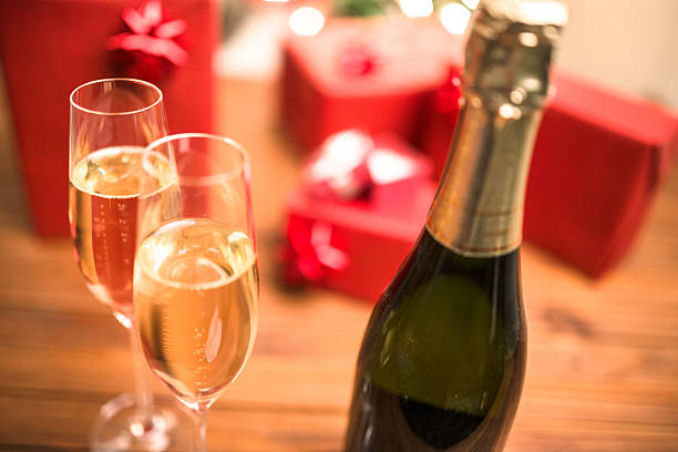 istock Champagne flute glass celebrating the new year 529772937